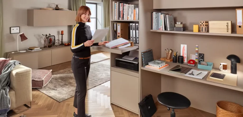 home office- pull out shelf lock