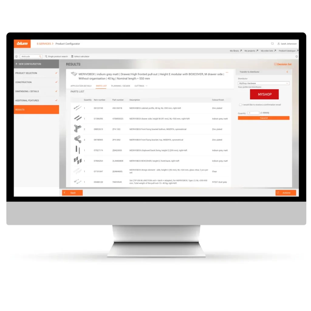 blum product configurator