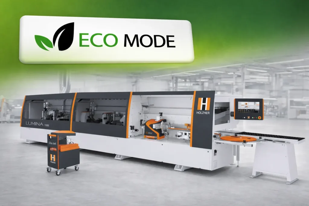 ECO MODE технологијата кај HOLZ-HER кантерици